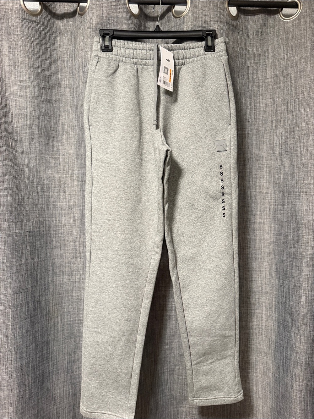 Puma Light Gray mean Fleece Joggers